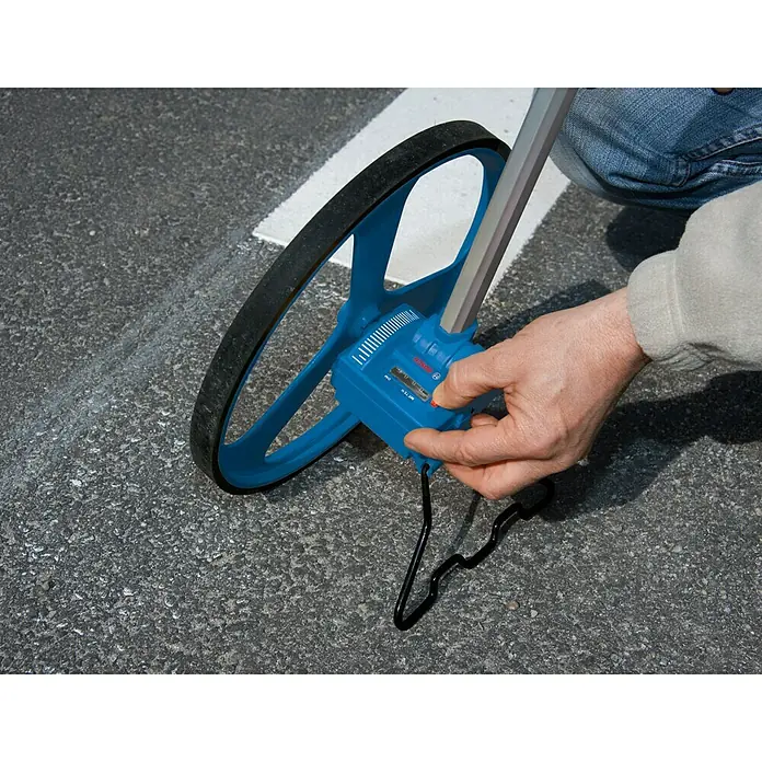 Bosch Professional Mjerni kotač GWM 32 - Mjerni opseg: Maks. 9999,99 m, Točnost mjerenja: 10 cm / 100 m - Pogled sprijeda