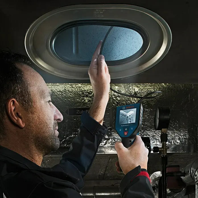 Bosch Professional Akku-Inspektionskamera GIC 120 - 120 cm, Durchmesser Kamerakopf: 8,5 mm - Anwendungsbeispiel