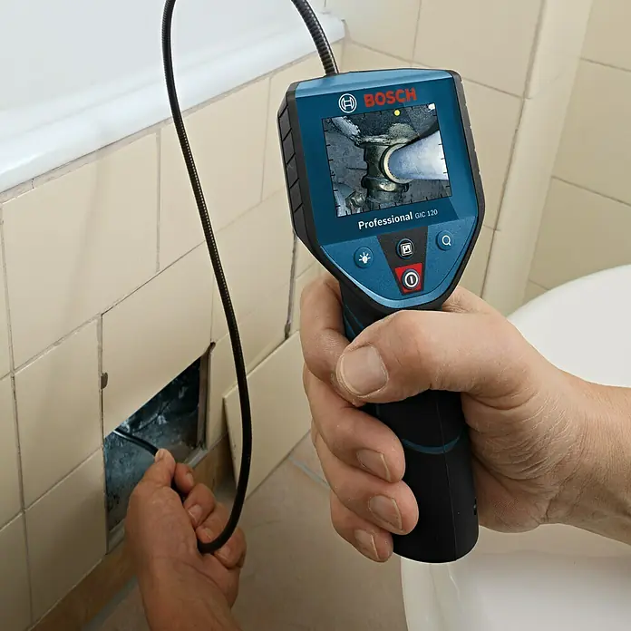 Bosch Professional Akku-Inspektionskamera GIC 120 - 120 cm, Durchmesser Kamerakopf: 8,5 mm - Anwendungsbeispiel