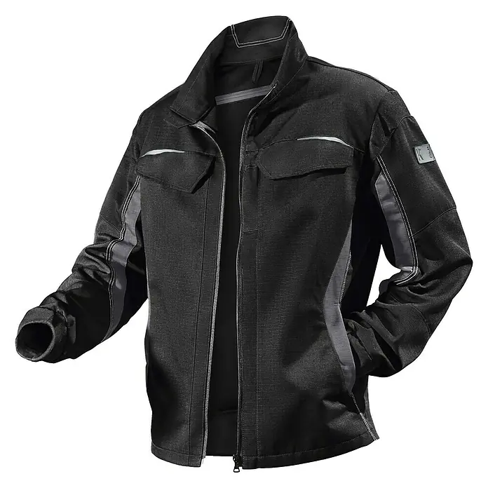 Kübler Pulsschlag Arbeitsjacke - 50, Schwarz/Anthrazit - Vorderansicht