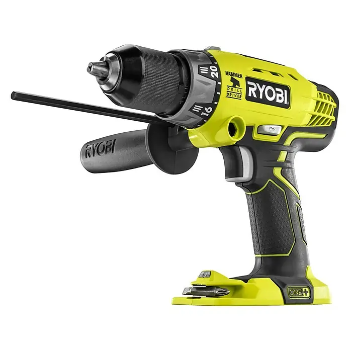 Ryobi ONE+ Akku-Schlagbohrschrauber R18PD3-0 - 18 V, Ohne Akku, Leerlaufdrehzahl: 0 U/min - 1.800 U/min - Ansicht von oben
