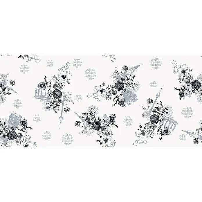 D-c-fix Manhattan Tischdecke Shirley - Silber, L x B: 130 x 160 cm, Eckig