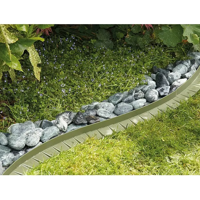 Bellissa Rasenkante Comfort Kunststoff - 50 x 14 cm, Polypropylen, Mit Rand, Flexibel verlegbar - Stimmungsaufnahme