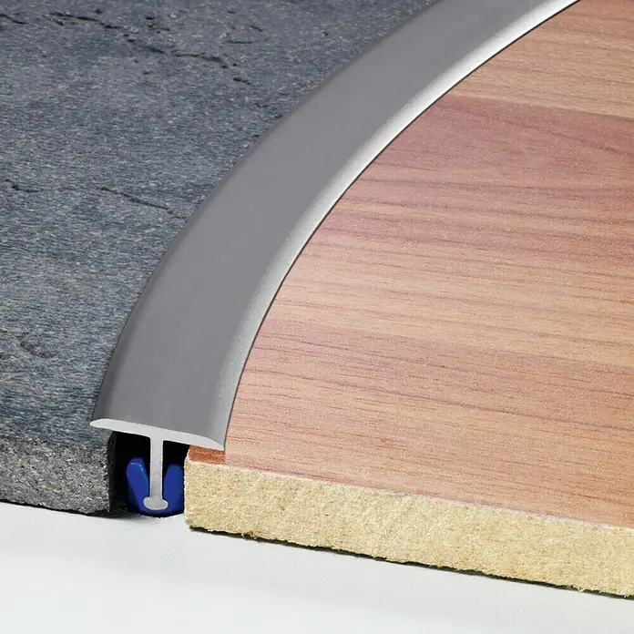 LOGOCLIC T-Profil 263 - Edelstahl matt, 2,7 m x 20 mm, Montageart: Kleben - Detailaufnahme