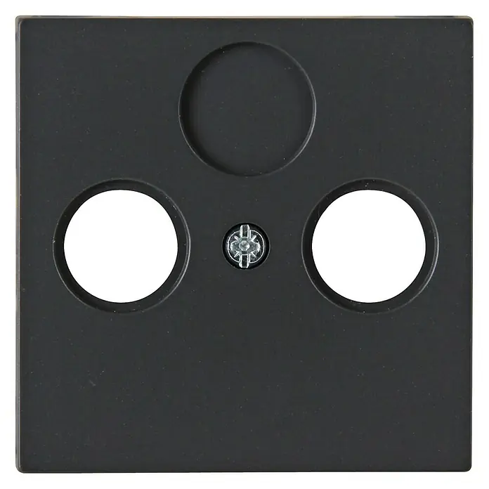Voltomat Antennenabdeckung - Anthrazit, 2-fach, Kunststoff, IP20 - Vorderansicht