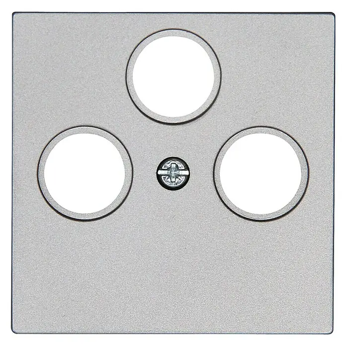 Voltomat Antennenabdeckung - Silber, 3-fach, Kunststoff, IP20 - Vorderansicht