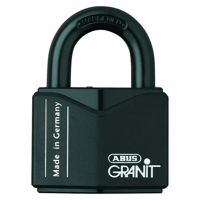 Abus Vorhangschloss Granit 37/55 - 62,5 x 84 mm, Bügelstärke: 11 mm, Material Bügel: Gehärteter Spezialstahl - Vorderansicht
