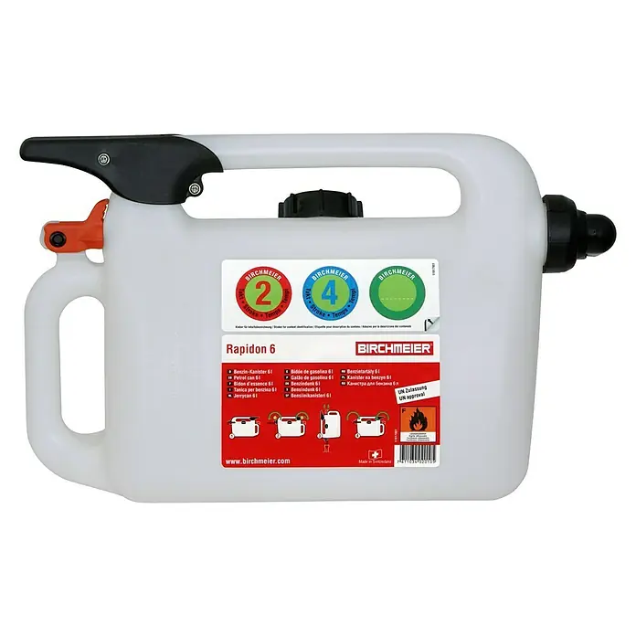 Bidón de gasolina Rapidon - 6 l, Plástico - Vista trasera