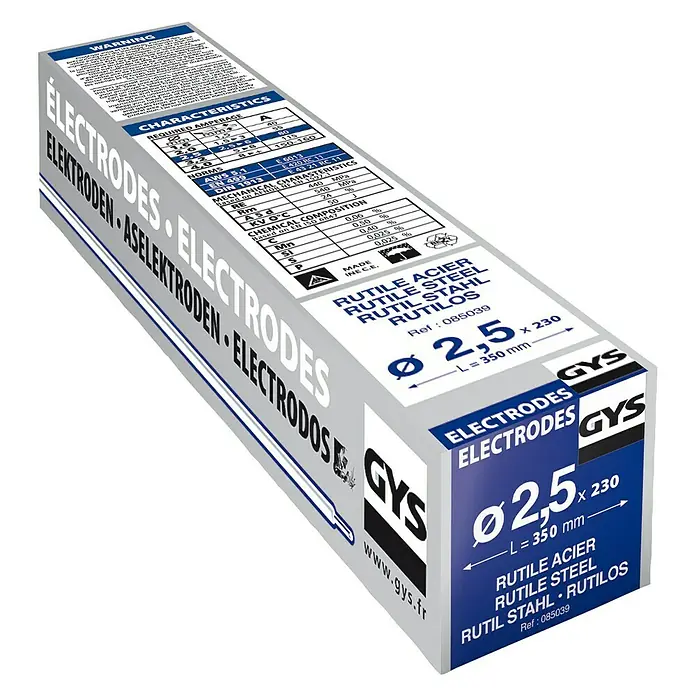 Gys Rutilne elektrode - Promjer: 2,5 mm, 230 Kom. - Pogled s desne strane
