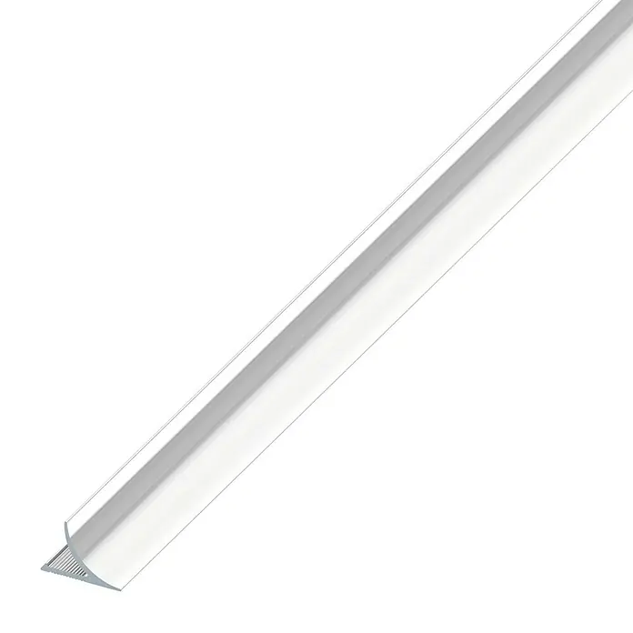 Randafdekprofiel - Aluminium, Chroom, 1 m x 8 mm - Zijaanzicht links