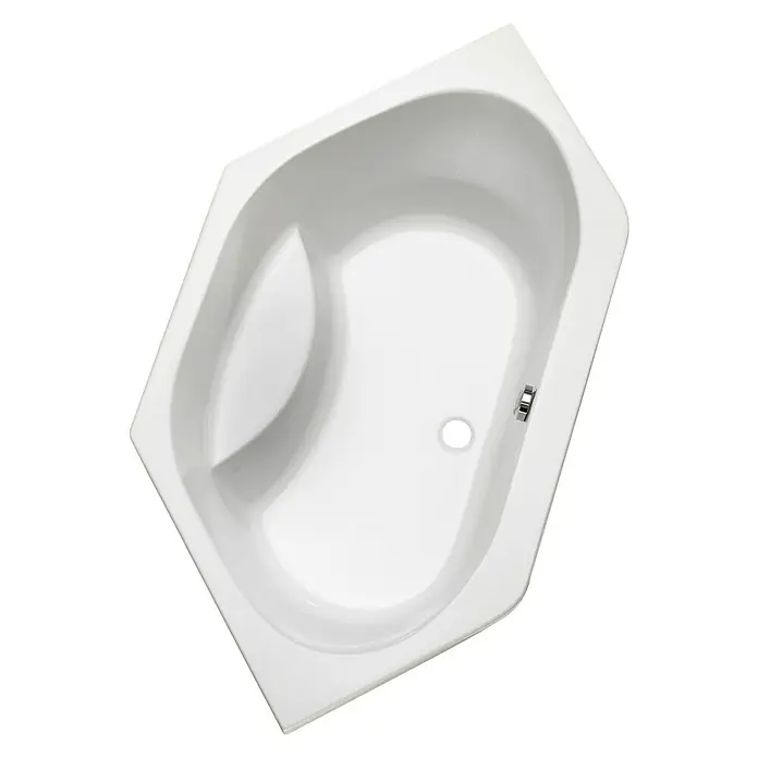 Ottofond Eckbadewanne Tallinn - 130 x 130 cm, Sanitäracryl, Weiß - Ansicht von oben