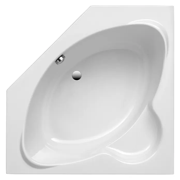 Ottofond Eckbadewanne Agadir - 125 x 125 cm, Sanitäracryl, Weiß - Ansicht von oben