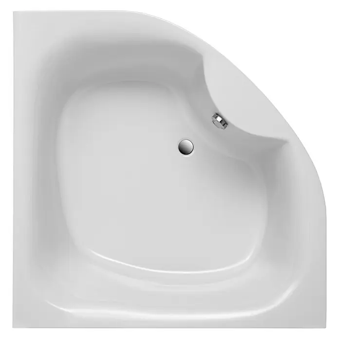 Ottofond Eckbadewanne Largo - 150 x 150 cm, Sanitäracryl, Weiß - Ansicht von oben