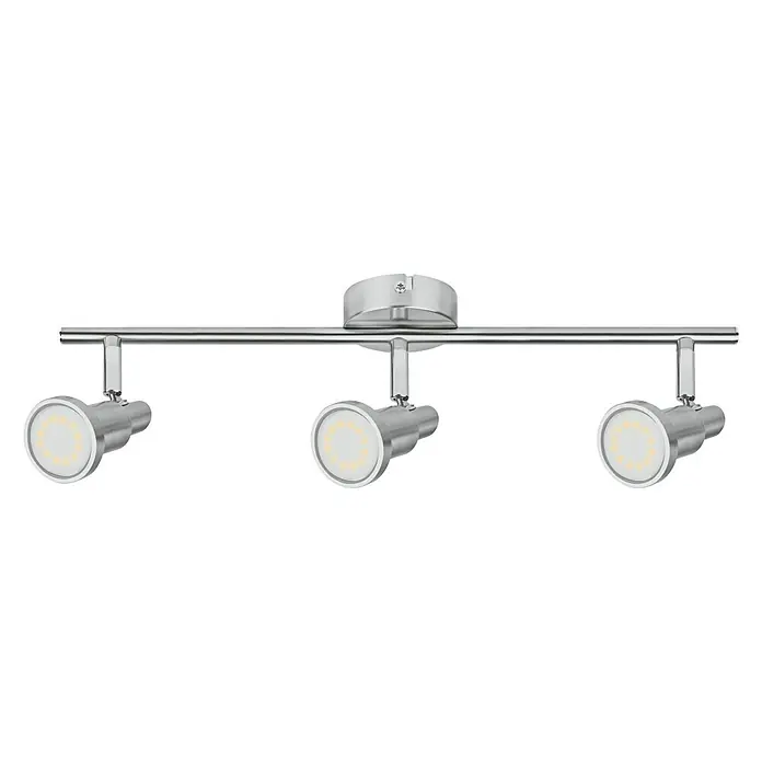 Ledvance LED-Deckenstrahler - 9 W, L x B x H: 465 x 80 x 146 mm, Nickel matt, Warmweiß, 3 Stk.