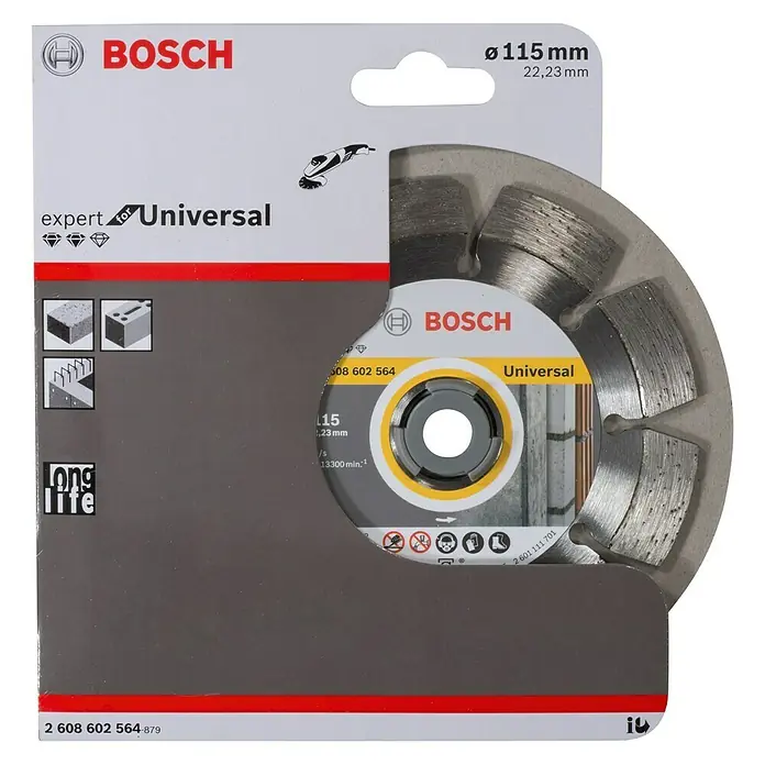 Bosch Professional Diamantdoorslijpschijf Expert Universal - Schijfdiameter: 115 mm, Geschikt voor: Bouwmaterialen - Vooraanzicht