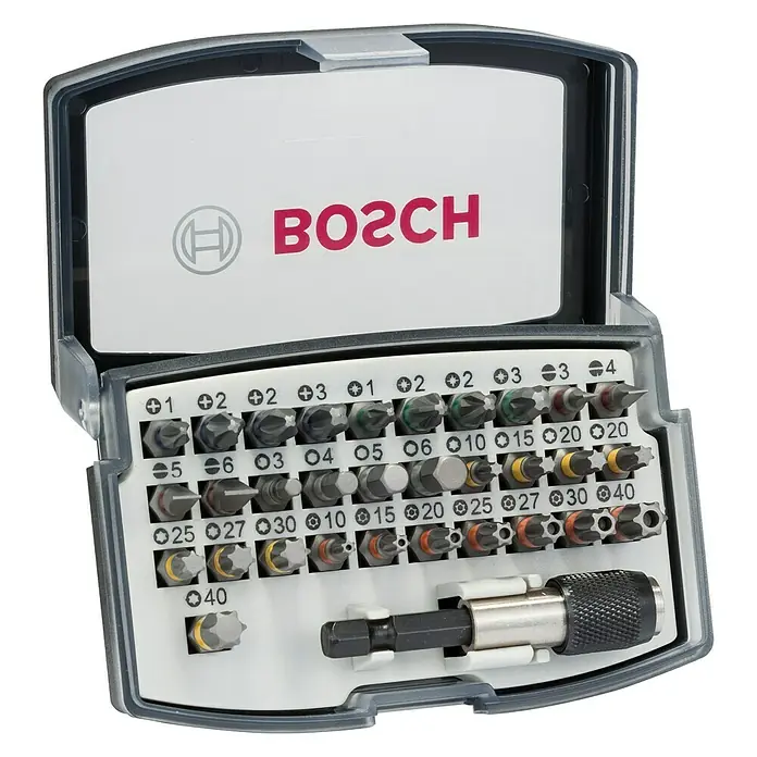 Bosch Komplet bit nastavaka - 32 -dij. - Pogled sprijeda