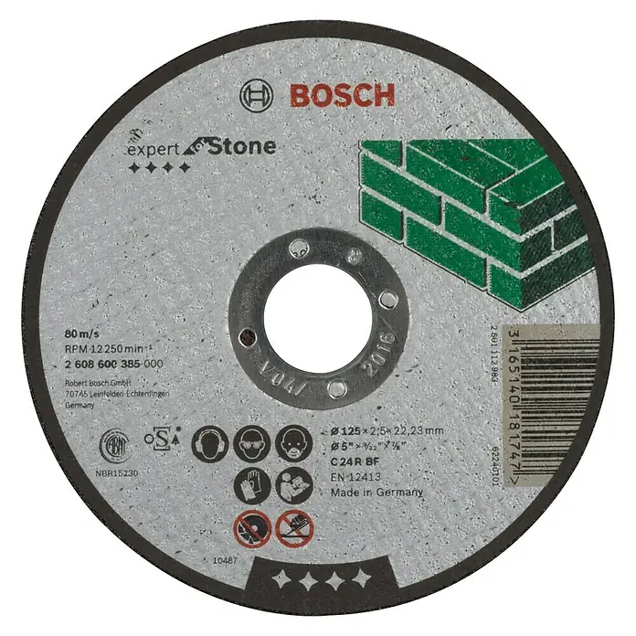 Bosch Professional Rezni disk Expert for Stone - Promjer rezne ploče: 125 mm, Prikladno za: Kamen - Pogled sprijeda