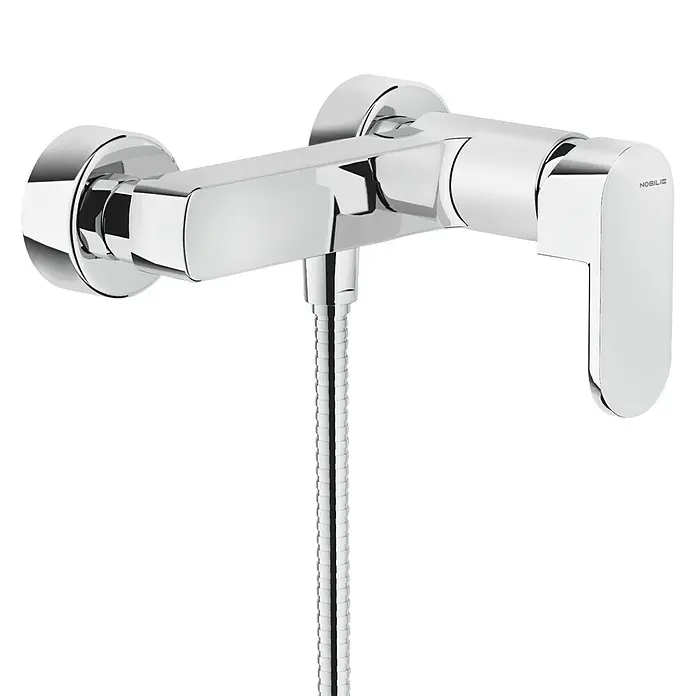 Camargue Limone Brausearmatur - Chrom, Glänzend - Vorderansicht