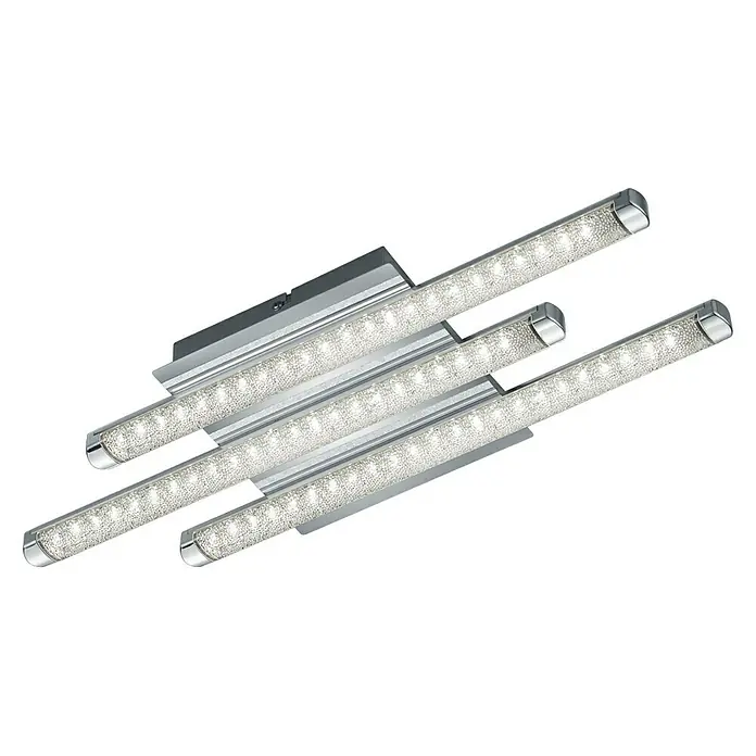 Reality Leuchten LED-Deckenleuchte Street - 13,5 W, L x B x H: 50 x 18 x 5 cm, Chrom, Warmweiß - Ansicht von unten