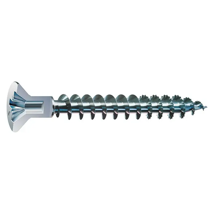 Spax Senkkopfschraube mit Kopfloch - 4,5 x 40 mm, 25 Stk., Verzinkt, Kopf-Kreuzschlitz (Pozidriv) - Vorderansicht