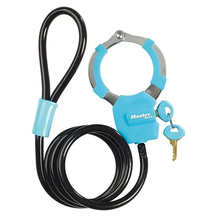 MasterLock Lokot s kabelom Street Cuff - Duljina: 100 cm, Promjer: 8 mm, Sigurnosni stupanj: Razina 6 - Pogled sprijeda