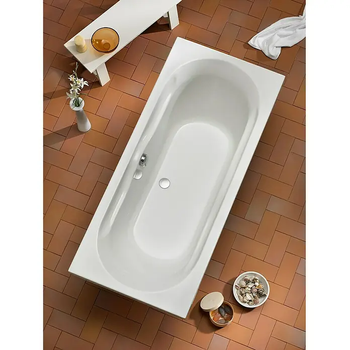 Ottofond Badewanne Bali - 180 x 80 cm, Sanitäracryl, Weiß - Ansicht von oben
