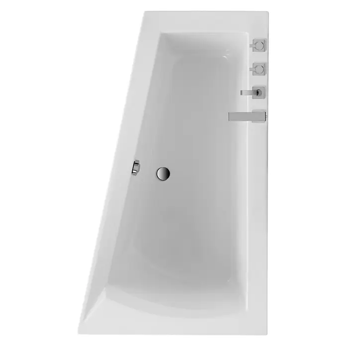 Ottofond Badewanne Cebu 1 A - Rechtsseitig, 160 x 100/67,5 x 51 cm, Sanitäracryl, Weiß - Ansicht von oben