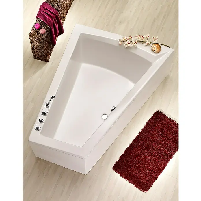 Ottofond Badewanne Cebu 2 A - Rechtsseitig, 175 x 135/70 x 50 cm, Sanitäracryl, Weiß - Ansicht von oben