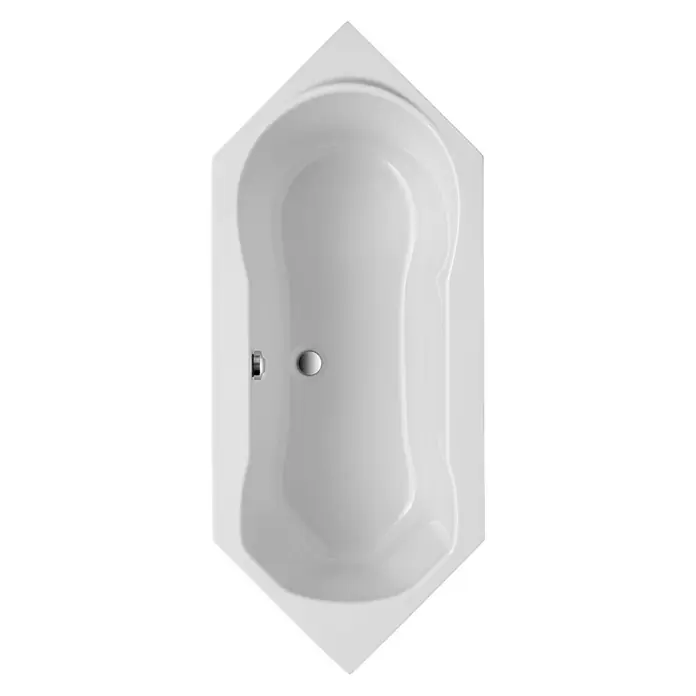 Ottofond Badewanne Rochelle - 190 x 80 cm, Sanitäracryl, Weiß - Ansicht von oben