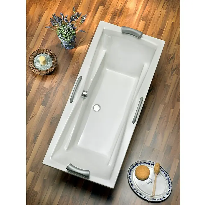 Ottofond Badewanne Santos Duo - 180 x 80 cm, Sanitäracryl, Weiß - Ansicht von oben
