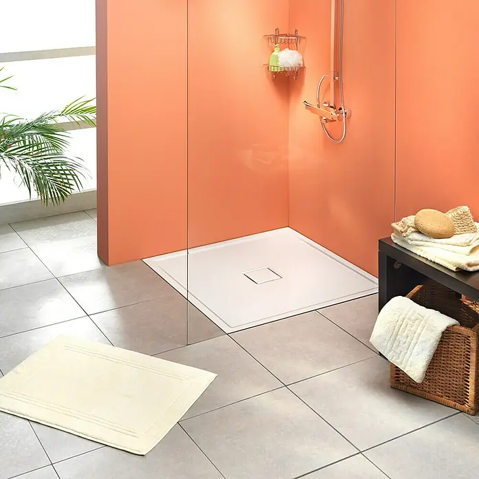 Ottofond Duschwanne Plano-Q - 90 x 90 x 1,5 cm, Sanitäracryl, Weiß - Ansicht von oben