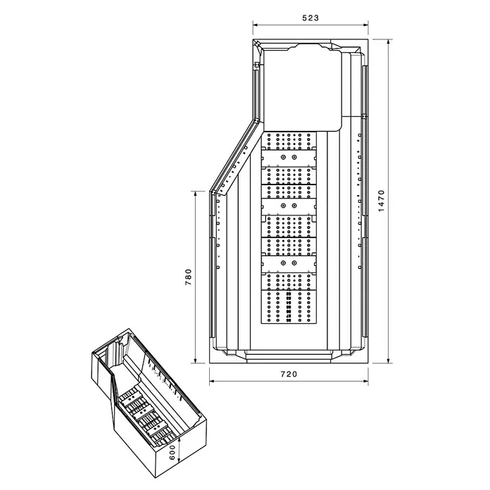 Ottofond Badewannenträger Flint A - Passend für: Badewanne Flint A 150 x 75 cm - Ansicht von oben