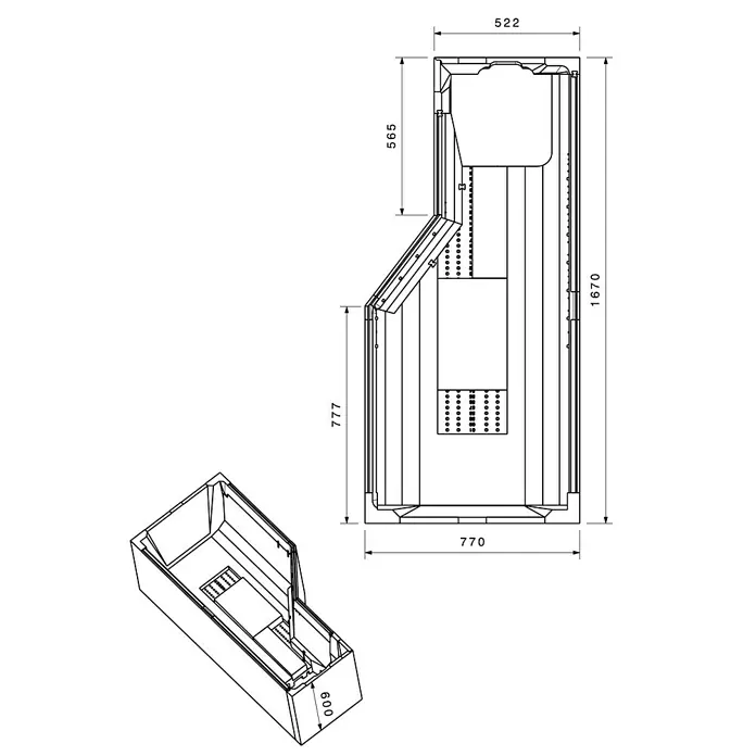 Ottofond Badewannenträger Flint A - Passend für: Badewanne Flint A 170 x 80 cm - Ansicht von oben