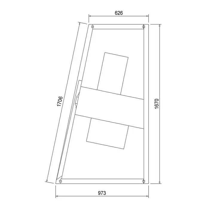 Ottofond Badewannenträger Cebu 1 A - Passend für: Badewanne Cebu 1A 170 x 100/65,5 x 50 cm - Ansicht von oben