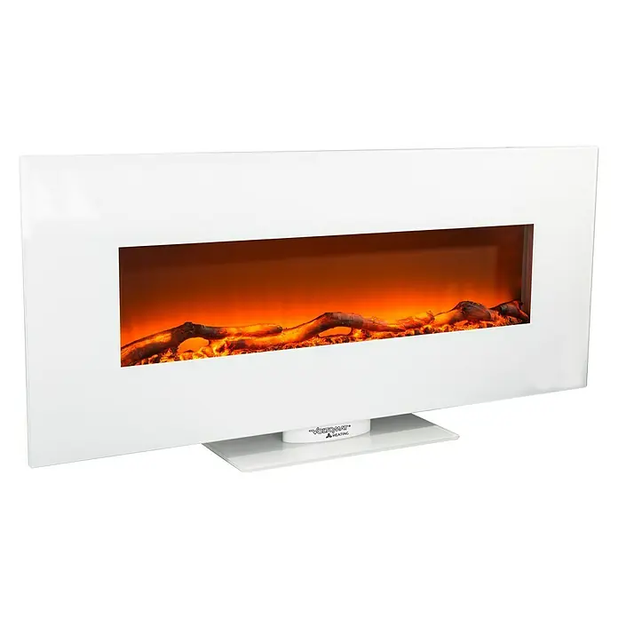Voltomat HEATING Samostojeći i zidni kamin Flat - Bijele boje, 1.600 W - Pogled s lijeve strane