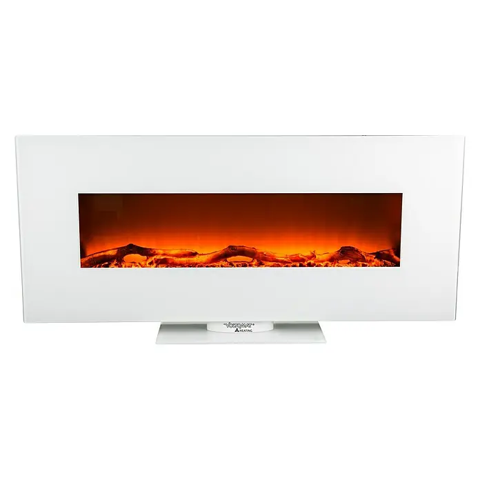 Voltomat HEATING Samostojeći i zidni kamin Flat - Bijele boje, 1.600 W - Pogled sprijeda