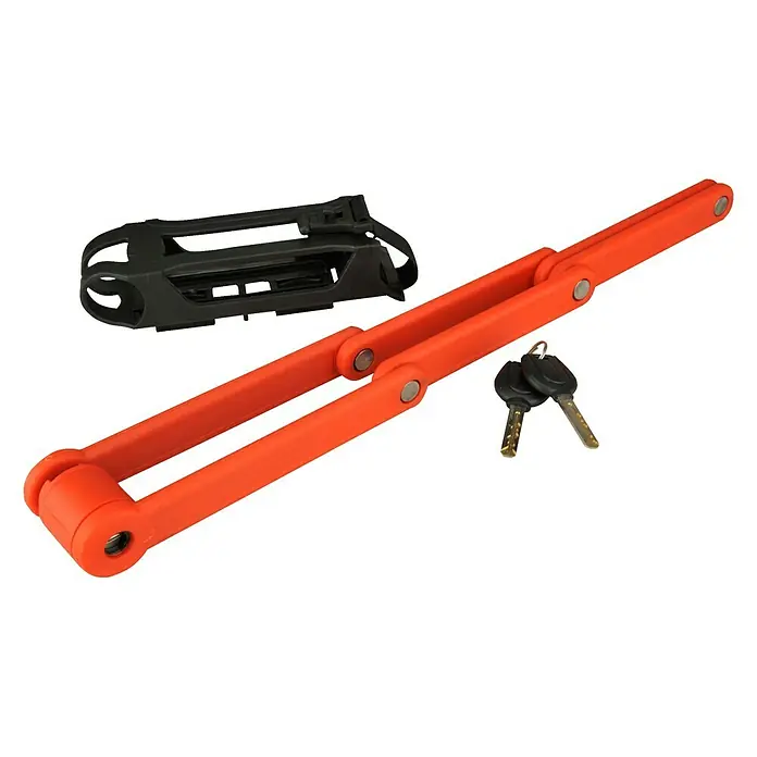 Fischer Faltschloss - Länge: 85 cm, Security Level 8, Rot - Vorderansicht