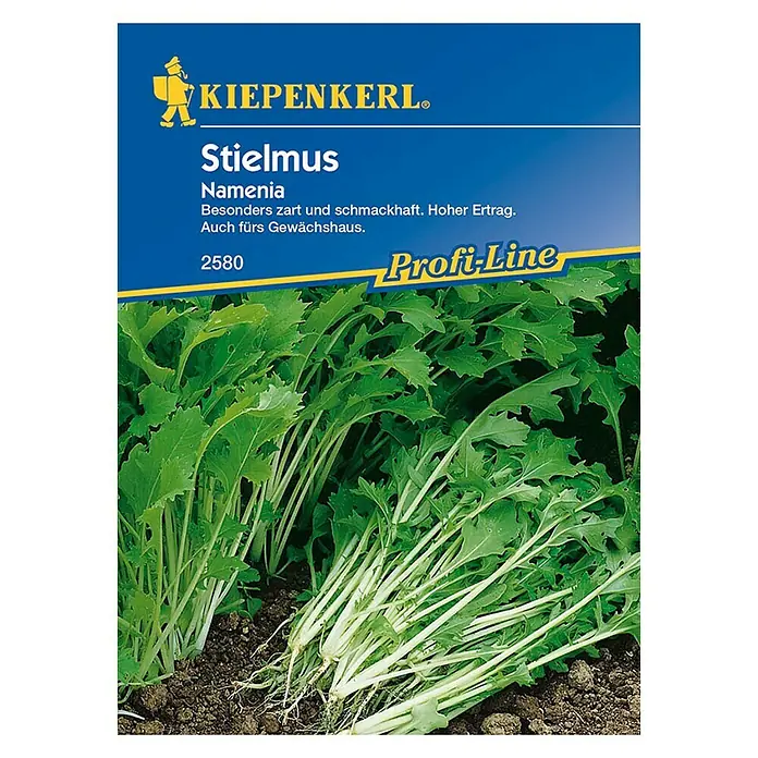 Kiepenkerl Profi-Line Gemüsesamen Stielmus Namenia - Brassica rapa var. rapa, Erntezeit: Mai - Vorderansicht