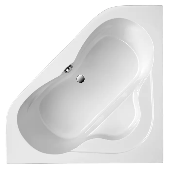 Ottofond Eckbadewanne Valletta - 140 x 140 cm, Sanitäracryl, Weiß - Ansicht von oben