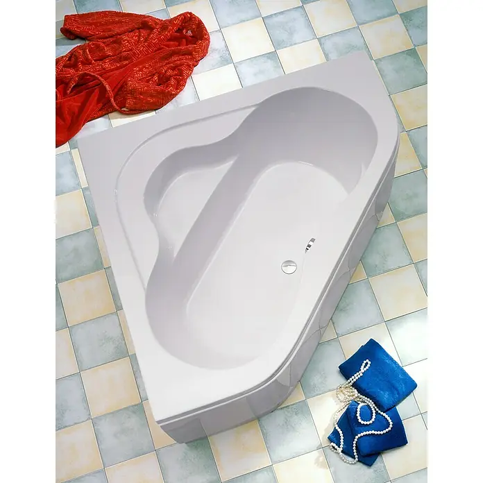 Ottofond Eckbadewanne Valletta - 140 x 140 cm, Sanitäracryl, Weiß - Ansicht von oben