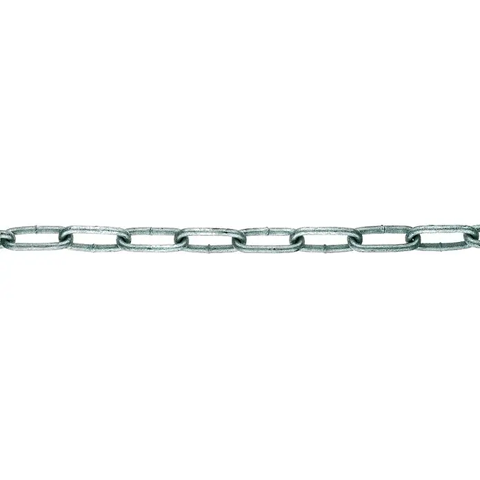 Stabilit Cadena de acero redondo a metros - 6 mm, Acero, Galvanizado al fuego, Forma de C - Vista frontal