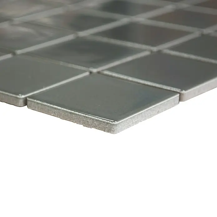 Mosaikfliese Quadrat Uni CD 170 - 29,8 x 29,8 cm, Grau, Glänzend - Vorderansicht