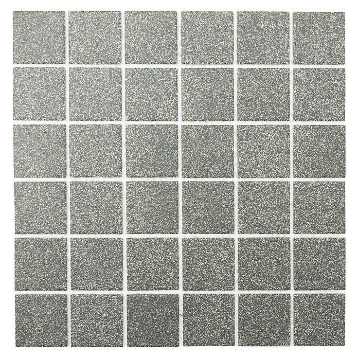 Mosaikfliese Quadrat Uni SAT 509 - 30,6 x 30,6 cm, Grau, Matt - Ansicht von oben