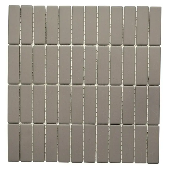 Mosaikfliese Uni CU ST 031 - 29,7 x 29 cm, Grau, Matt - Ansicht von oben