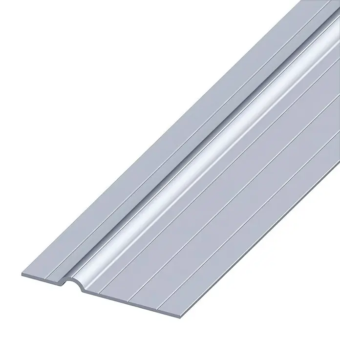 Kantoflex Kabelbuisklem - 1.000 x 65,5 x 11,5 mm, Aluminium, Blank, Boorgroef, Dikte: 1,5 mm - Zijaanzicht links