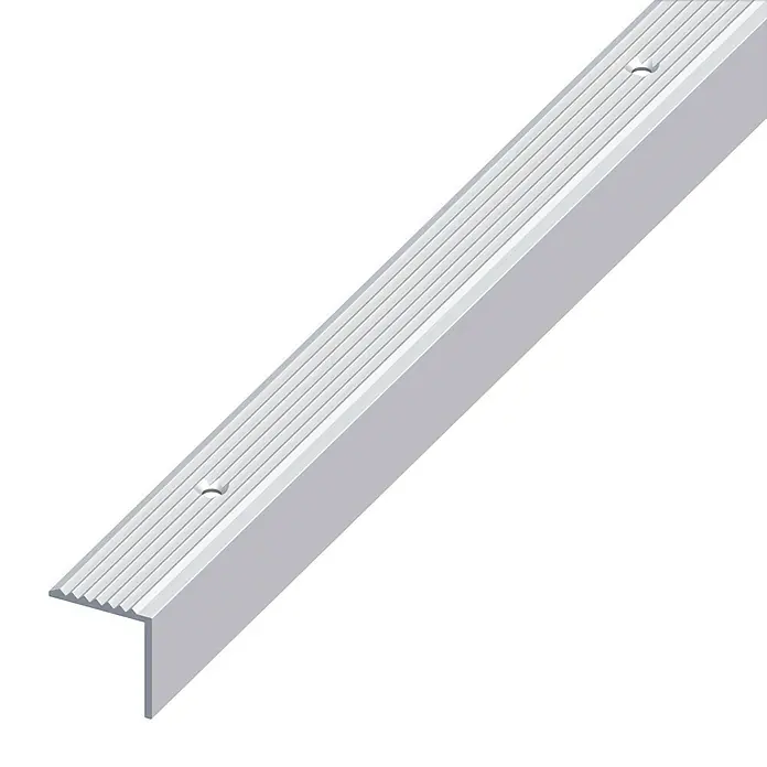 Kantoflex Treppenprofil - 1.000 x 19 x 20 mm, Aluminium, Eloxiert, Gerillt - Linke Seitenansicht