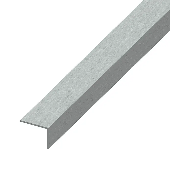 Kantoflex Winkelprofil - 1.000 x 10 x 20 mm, Aluminium, Eloxiert, Edelstahloptik, Stärke: 1 mm