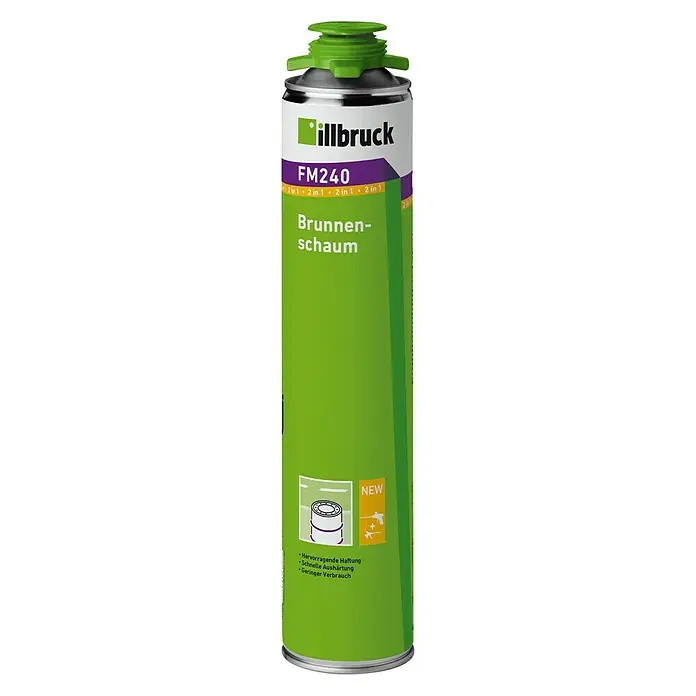 Illbruck Brunnenschaum FM240 - 750 ml, Polyurethane (PU) - Vorderansicht