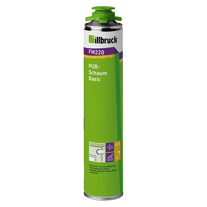 Illbruck Pistolenschaum FM220 - 750 ml, Polyurethane (PU) - Vorderansicht