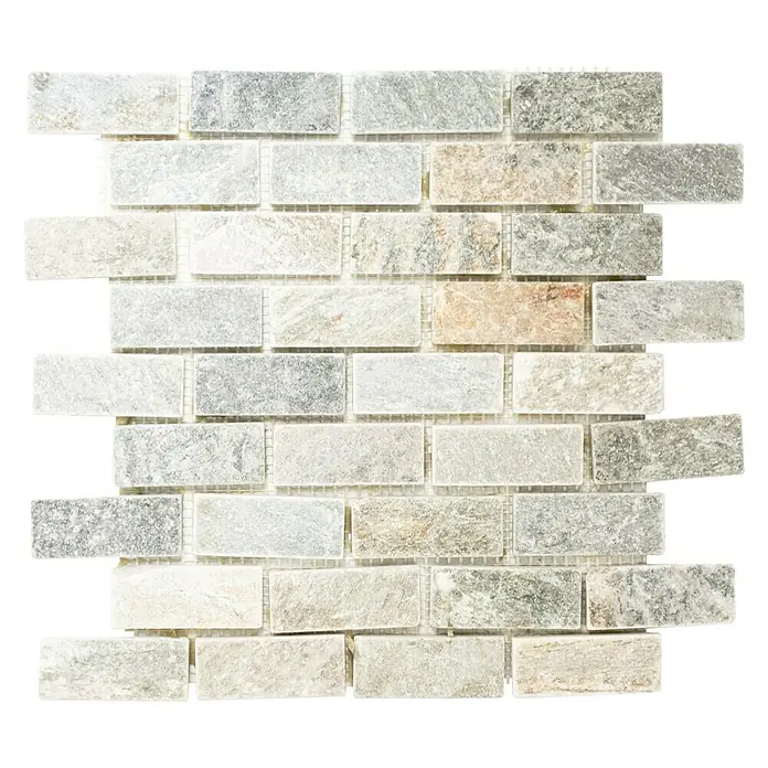 Mosaikfliese Brick XQM 13IL - 30 x 30 cm, Beige, Matt - Ansicht von oben